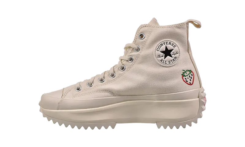 Converse Run Star Hike Platform Hi Embroidered Fruits & Florals “Beige” | A03560C
