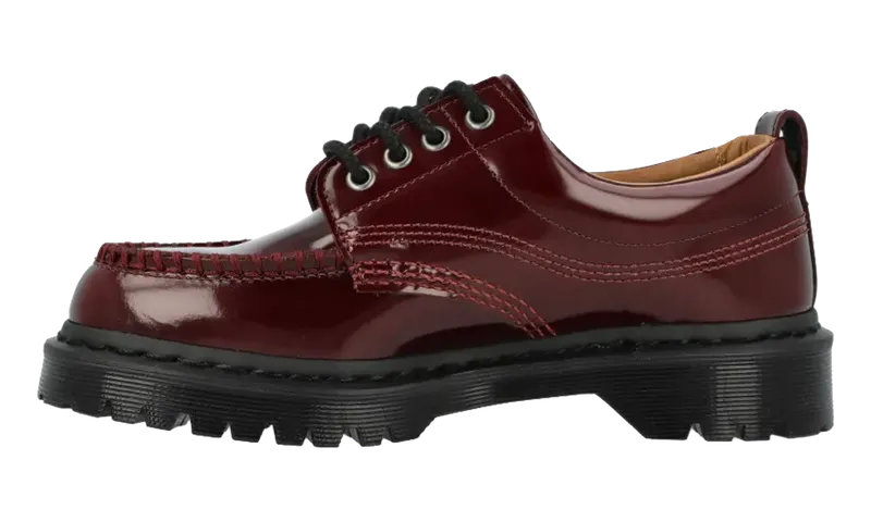 Dr Martens Lowell Lacquered Leather Moc Toe “Cherry Red” | 42436600