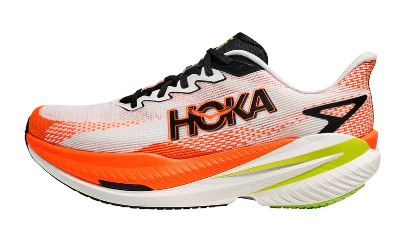 Hoka Mach X 3 “White / Neon Tangerine” | 1168720-WNG