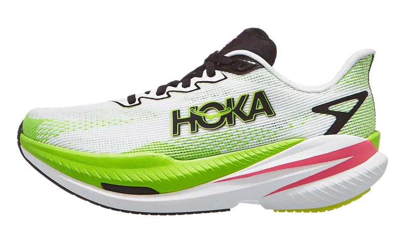 Hoka Mach X 3 “White / Neon Lime” | 1168721-WNL