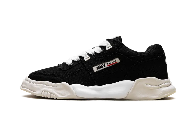 Maison Mihara Yasuhiro Parker OG Sole Cow Canvas Low “BLACK” | A08FW704-BLK