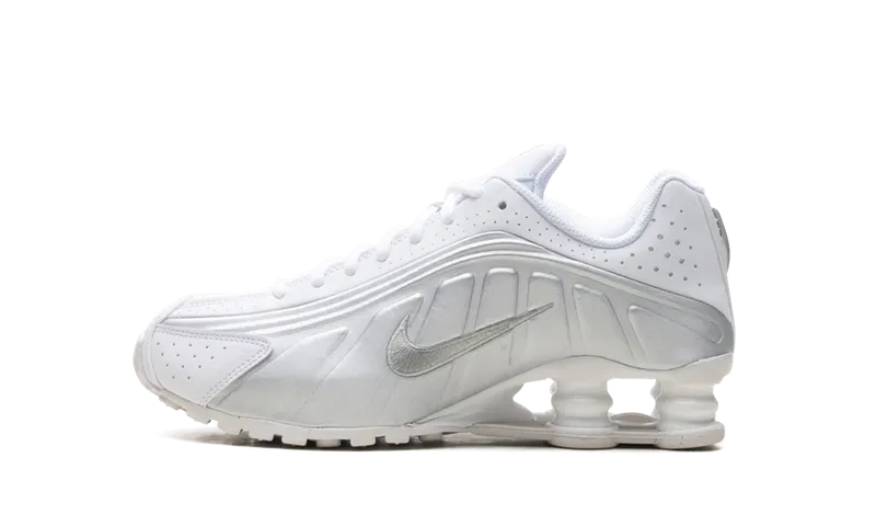 Nike Shox R4 GS “White Bright Crimson Metallic Silver” | CW2626-101