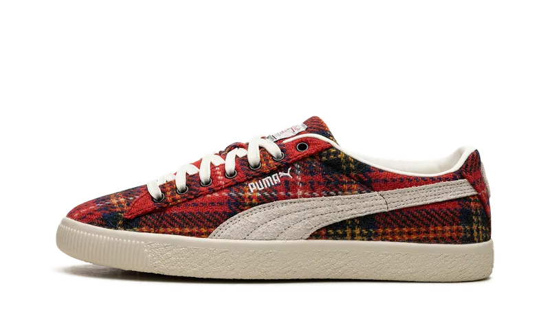 Puma SUEDE VTG HARRIS TWEED “FROSTED IVORY / RED” | 393219-01