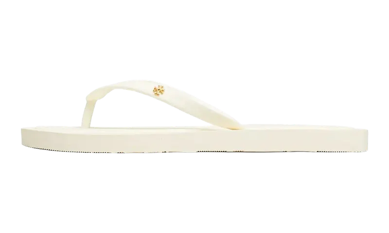Tory Burch Kira Padded Flip Flop “Ivory Gold” | 162307-100