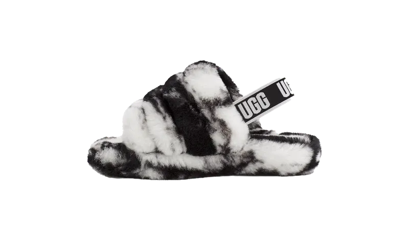 Ugg Kids FLUFF YEAH SLIDE “White” | 1123636K-BLK