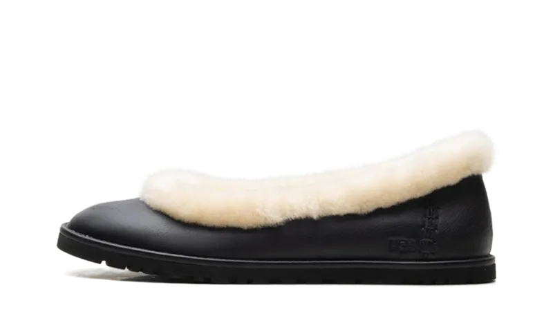 Ugg Zora Leather Ballet Flat “Black” | 1178450-BLK