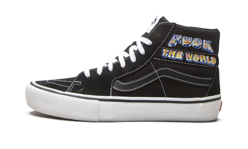 Vans Sk8-Hi Pro “Supreme – F*ck The World – Black” | VN0A45JDSY1