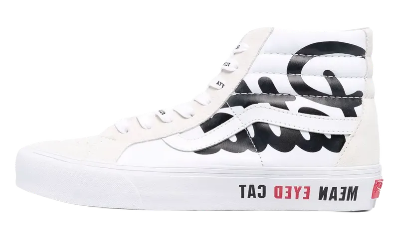 Vans White Patta Edition Vault ‘Mean Eyed Cat’ SK8-HI Sneakers | VN0A4BVH5WW