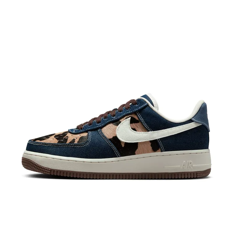 Nike Air Force 1 Low Cheetah Blue Denim “Blue Void / Sail / Baroque Brown” | IB3674-400