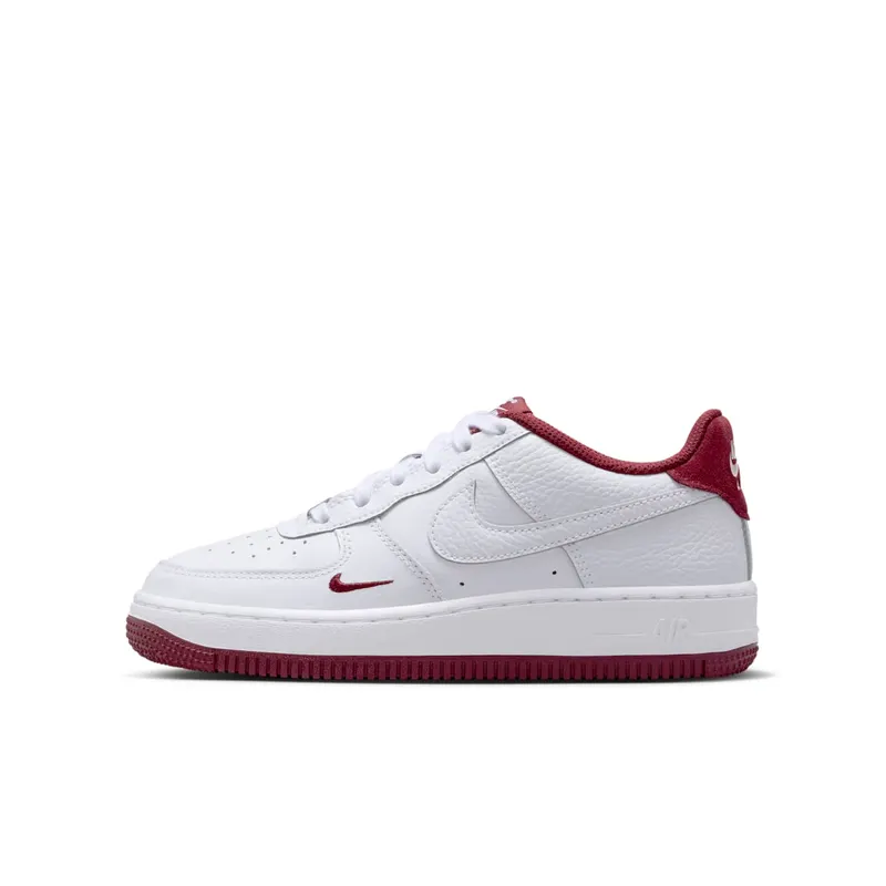 Nike Air Force 1 Low LV8 White Team Red Mini Swoosh “White / Team Red / White” | HF0952-100