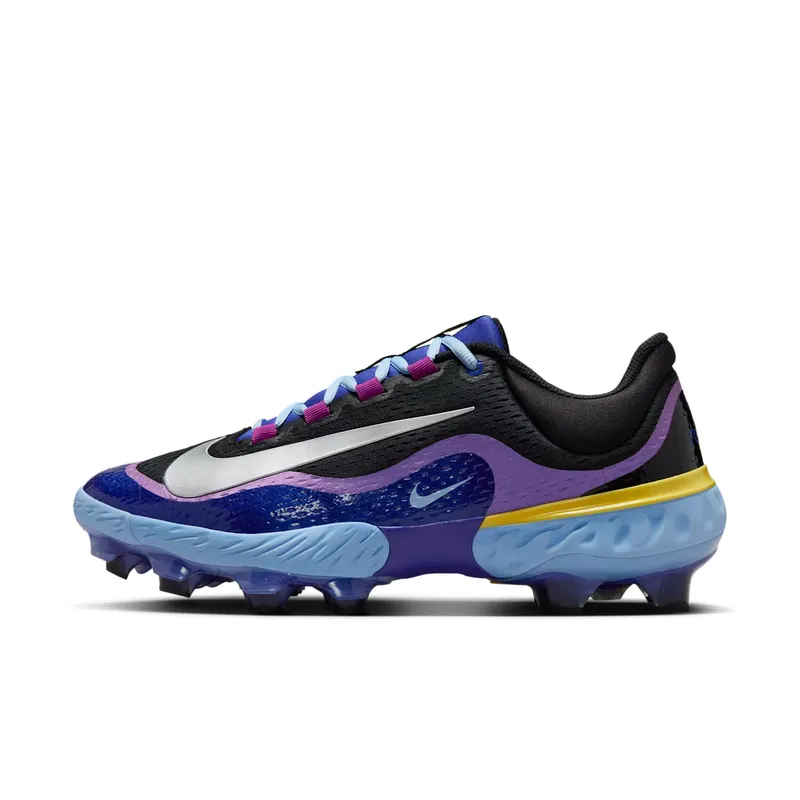 Nike Alpha Huarache Elite 4 Low MCS Deep Night Black Psychic Blue Metallic Silver | HQ8089-500