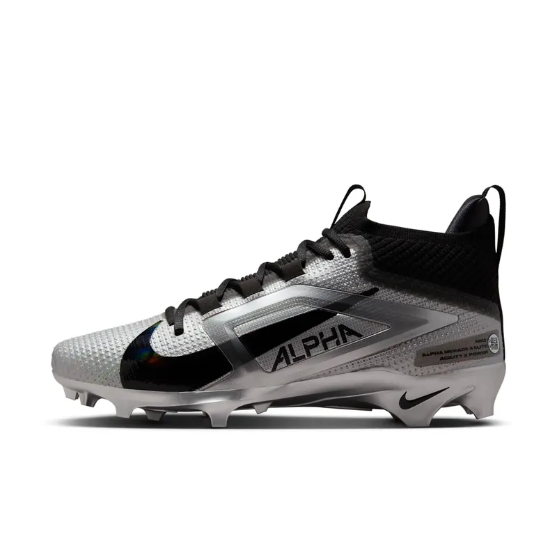 Nike Alpha Menace 4 Elite Saquon Barkley Metallic Silver “Black / Wolf Grey / Metallic Silver” | IF0112-001