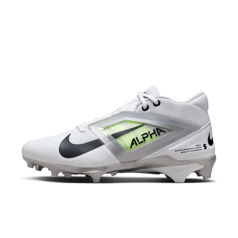 Nike Alpha Menace 4 Pro White Metallic Silver Photon Dust Black | FD7037-100