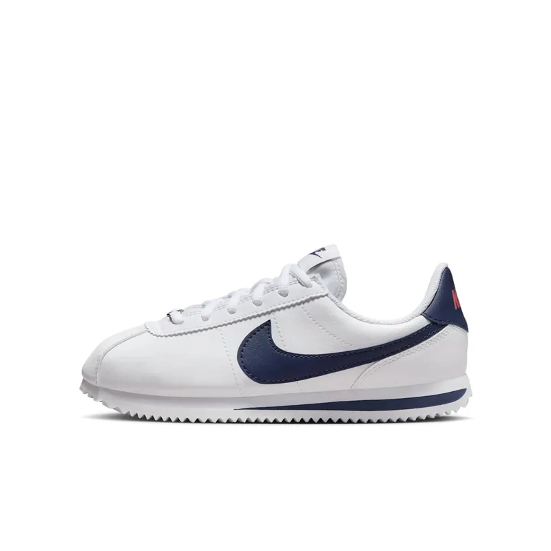 Nike Cortez Basic White Neutral Indigo “White / Habanero Red / Metallic Silver” | 904764-106
