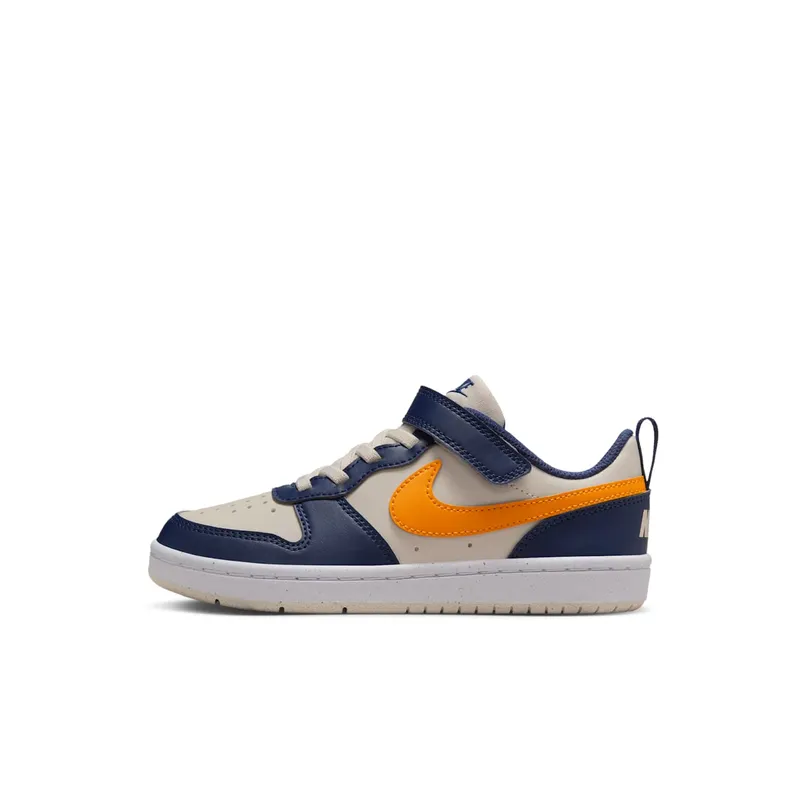 Nike Court Borough Low Recraft Light Orewood Brown Midnight Navy White Orange Peel | DV5457-126