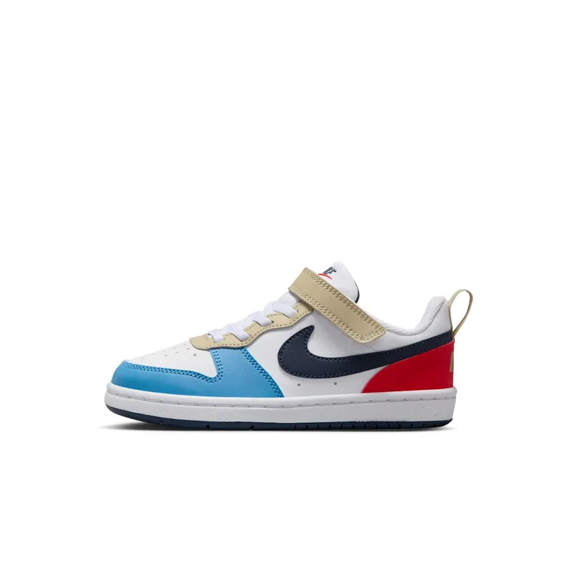 Nike Court Borough Low Recraft White Thunder Blue Light Crimson “White / Light Crimson / Blue Beyond” | DV5457-124