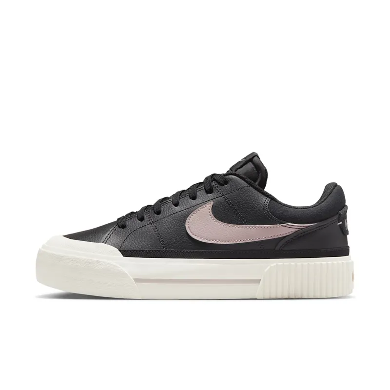 Nike Court Legacy Lift Black Sail Platinum Violet | DM7590-002