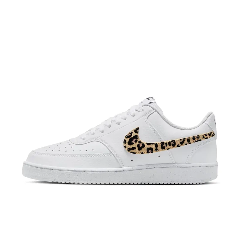 Nike Court Vision Low SE White Leopard Swoosh “White / Black / Multi-Color” | IM7646-100