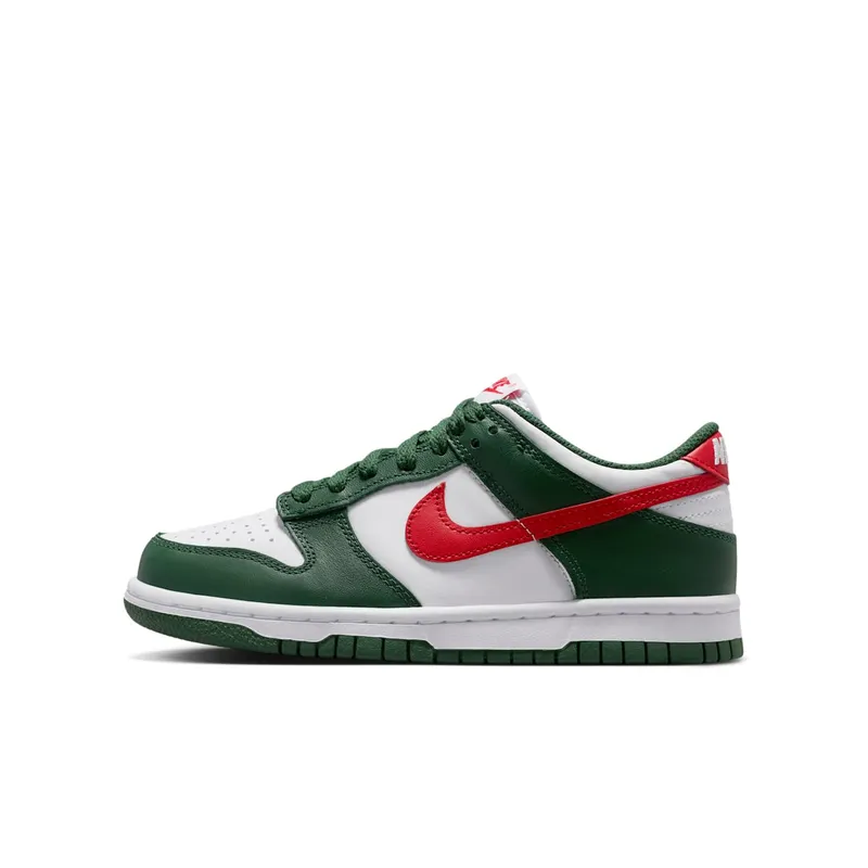 Nike Dunk Low Fir White University Red | IO7453-323