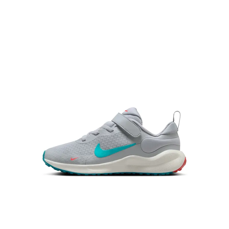 Nike Revolution 7 Wolf Grey Bright Crimson Summit White Dusty Cactus | FB7690-008