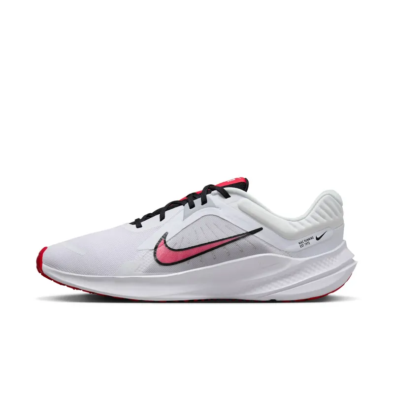Nike Quest 5 White Light Smoke Grey Black Fire Red | DD0204-104