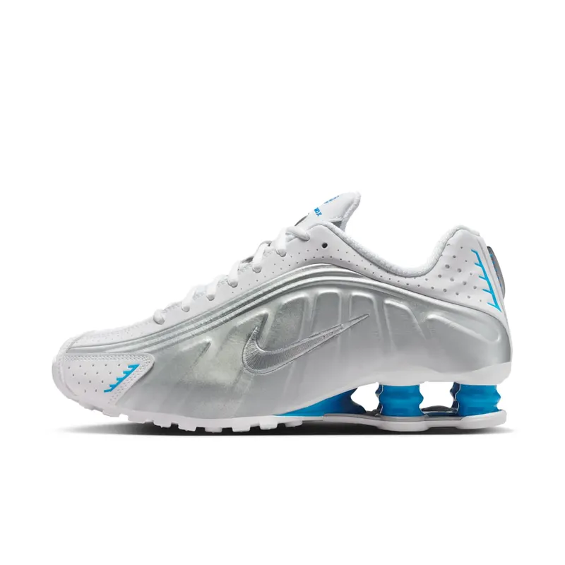 Nike Shox R4 White Blue Hero Silver “White / Blue Hero / Metallic Silver” | AR3565-105