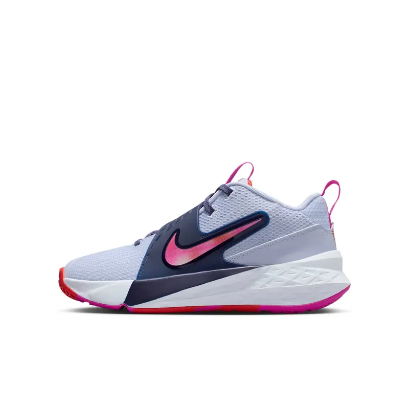 Nike Team Hustle D 12 Ghost Midnight Navy Picante Red Fire Pink | HF6279-005