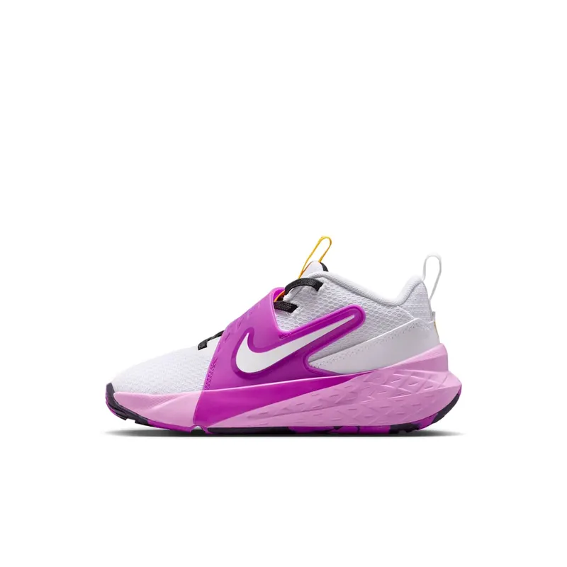 Nike Team Hustle D 12 White Gold Vivid Purple “White / University Gold / Vivid Purple” | HF6280-103
