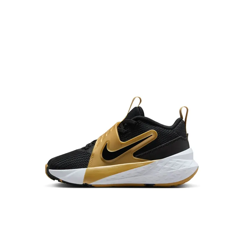 Nike Team Hustle D 12 Black Metallic Gold White | HF6280-003