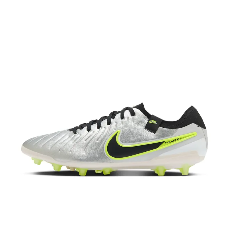 Nike Tiempo Legend 10 Pro AG Metallic Silver Volt Black | DV4334-001