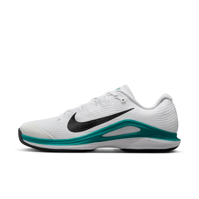 Nike Court Air Zoom Vapor 12 HC White Radiant Emerald Black | FV5552-104