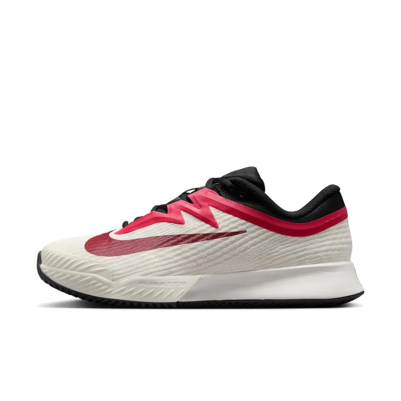 Nike Court Air Zoom Vapor Pro 3 Clay Pale Ivory Sail Team Red Rush Pink | HQ6030-104