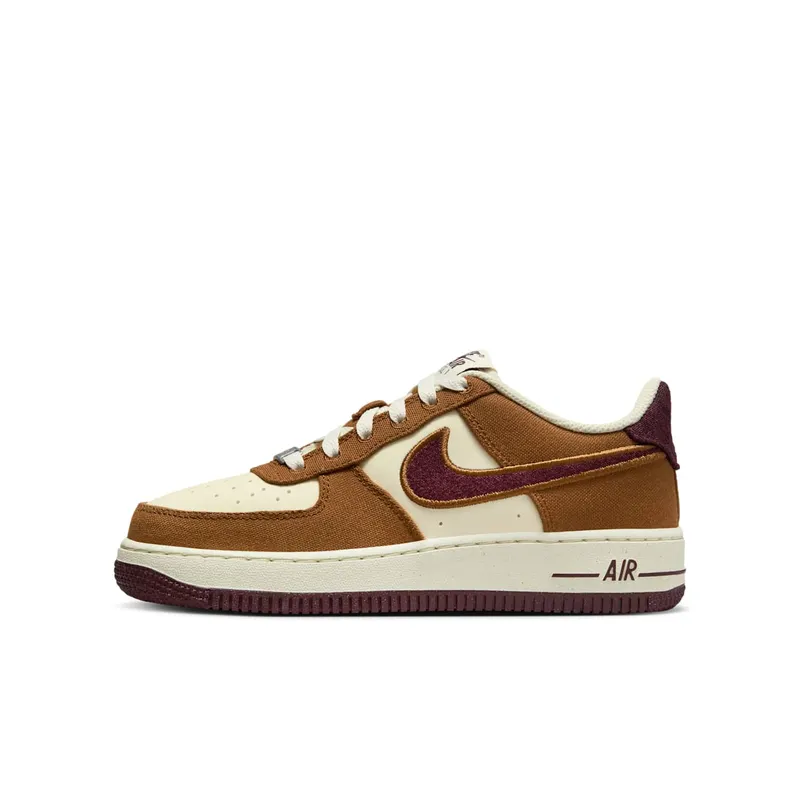 Nike Air Force 1 Low Light British Tan Burgundy Crush “Light British Tan / Coconut Milk / Gum Dark Brown” | FN4731-200
