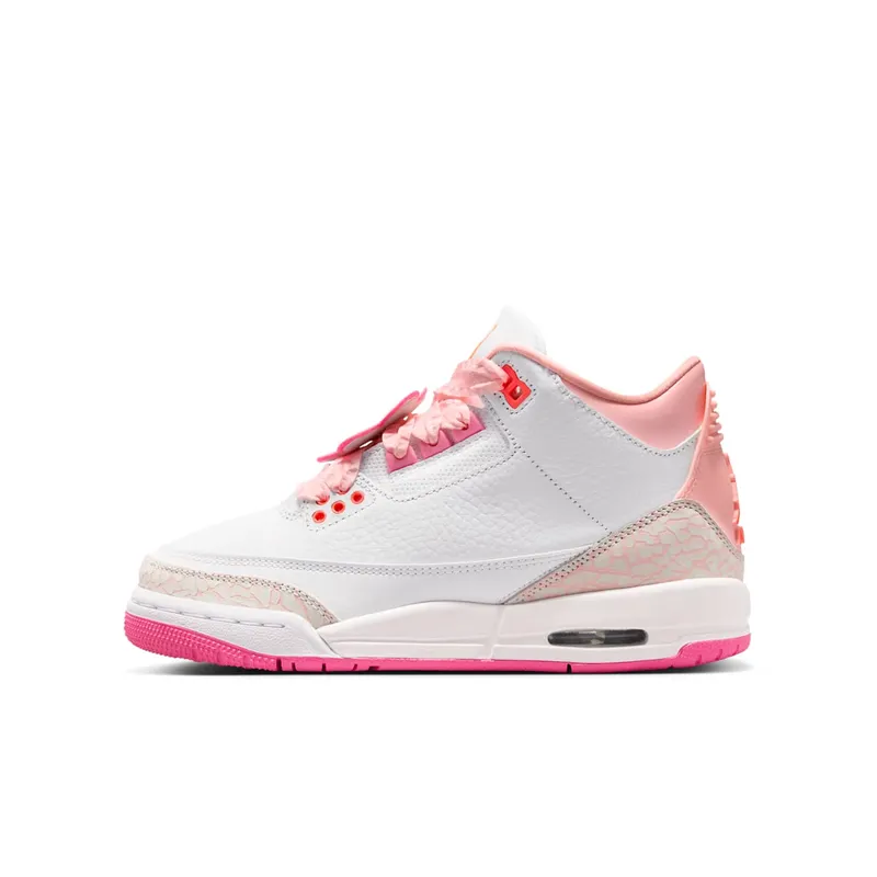 Air Jordan 3 GS “Spring Flowers” “Pearl Pink/Pink Bloom/Pink Glow/Hyper Orange” | II0599-600