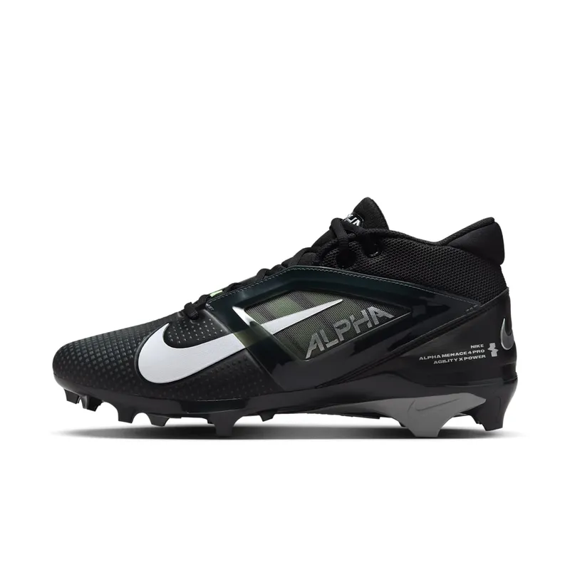 Nike Alpha Menace 4 Pro Black Light Smoke Grey White | FD7037-001
