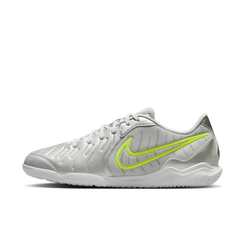Nike Tiempo Legend 10 Academy IC Metallic Silver Volt White | DV4341-001