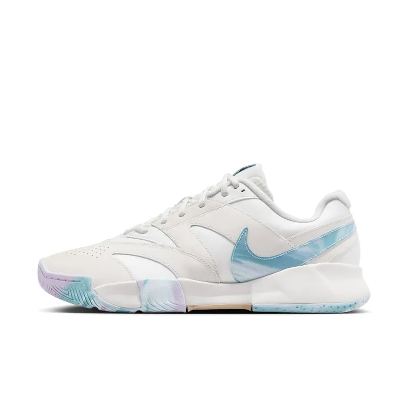Nike Court Lite 4 Premium Leather Summit White Phantom Denim Turquoise Hemp | FV3982-100