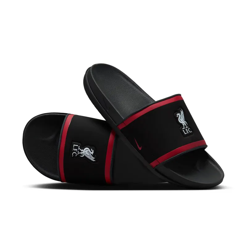Nike Offcourt Slide Liverpool FC “Black / Dark Smoke Grey / Gym Red” | FZ3189-001