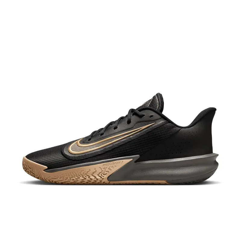 Nike Precision 7 Black Parachute Beige Iron Grey Metallic Gold | FN4322-006
