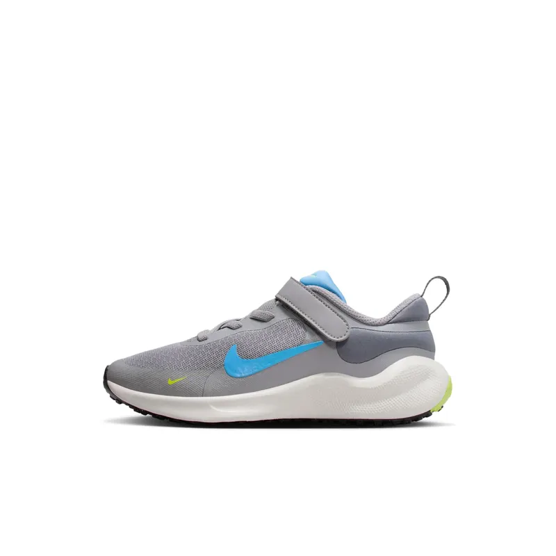 Nike Revolution 7 Cement Grey Light Carbon Volt University Blue | FB7690-009