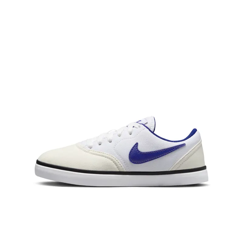 Nike SB Check Canvas White Summit White Black Deep Royal Blue | 905373-102
