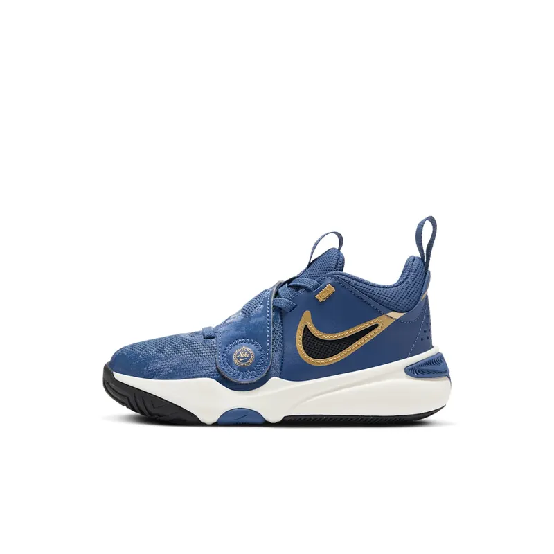 Nike Team Hustle D 11 Mystic Navy Pale Ivory Metallic Gold Black | FZ7296-400