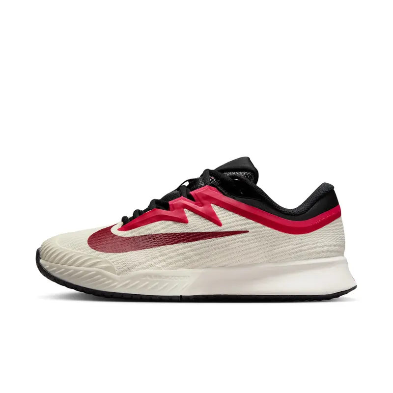 Nike Court Air Zoom Vapor Pro 3 HC Pale Ivory Sail Team Red Rush Pink | FZ2158-104