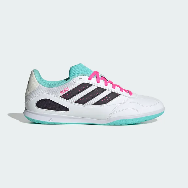 adidas Super Sala Competition 3 Indoor Cloud White Aurora Black Flash Aqua | JR5397