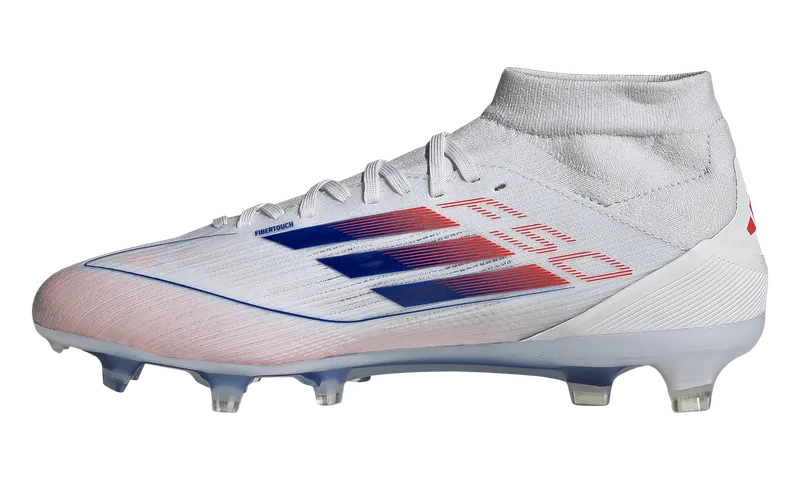 Adidas F50 Pro Mid-Cut FG “Cloud White Lucid Blue Solar Red” | ID9187