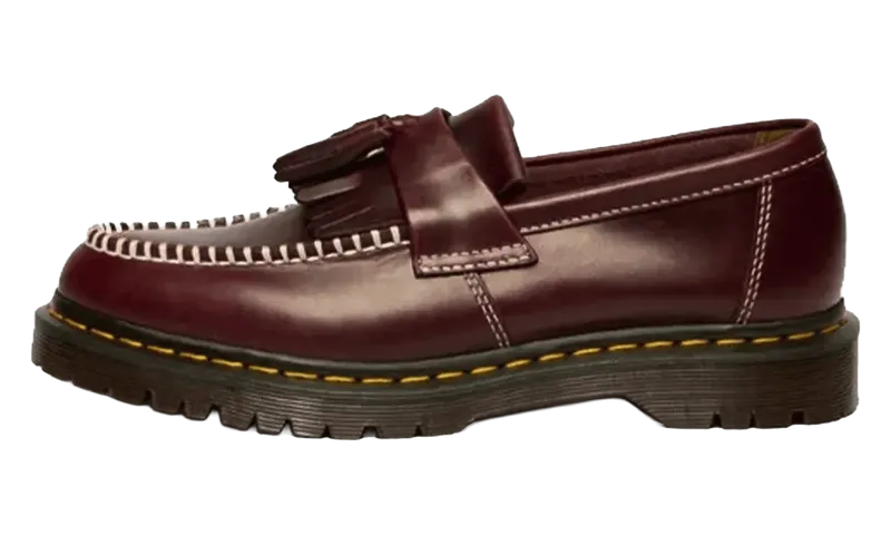 Dr Martens Adrian Orleans Leather Tassel Loafers “Cherry Red” | 42849600