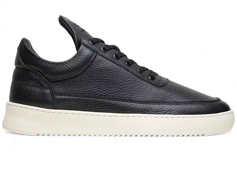 Filling Pieces Low Top Grain Leather Black | 122510300235