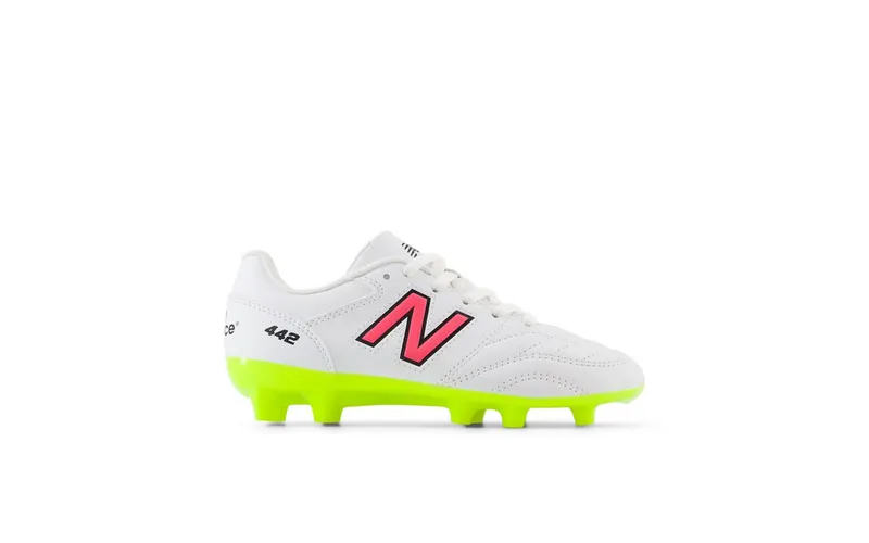 New Balance 442 v2 Academy FG White Hi-Lite Black (GS/PS) | JS43FWH2
