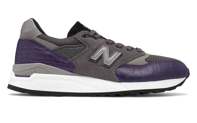 New Balance 998 MiUSA Purple Croc “Dark Purple / Charcoal / Black” | M998AWH