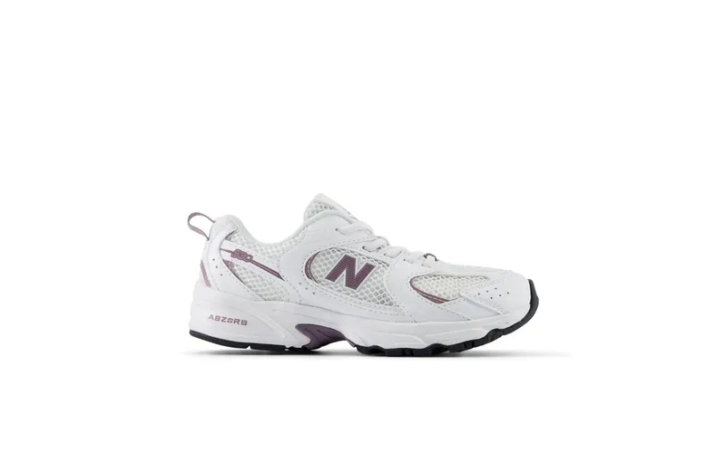 New Balance 530 Bungee Lace White Dark Ice Wine | PZ530SR